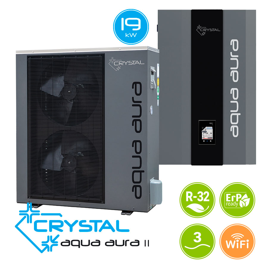 Инверторна термопомпа въздух-вода Crystal Aqua Aura II 19S